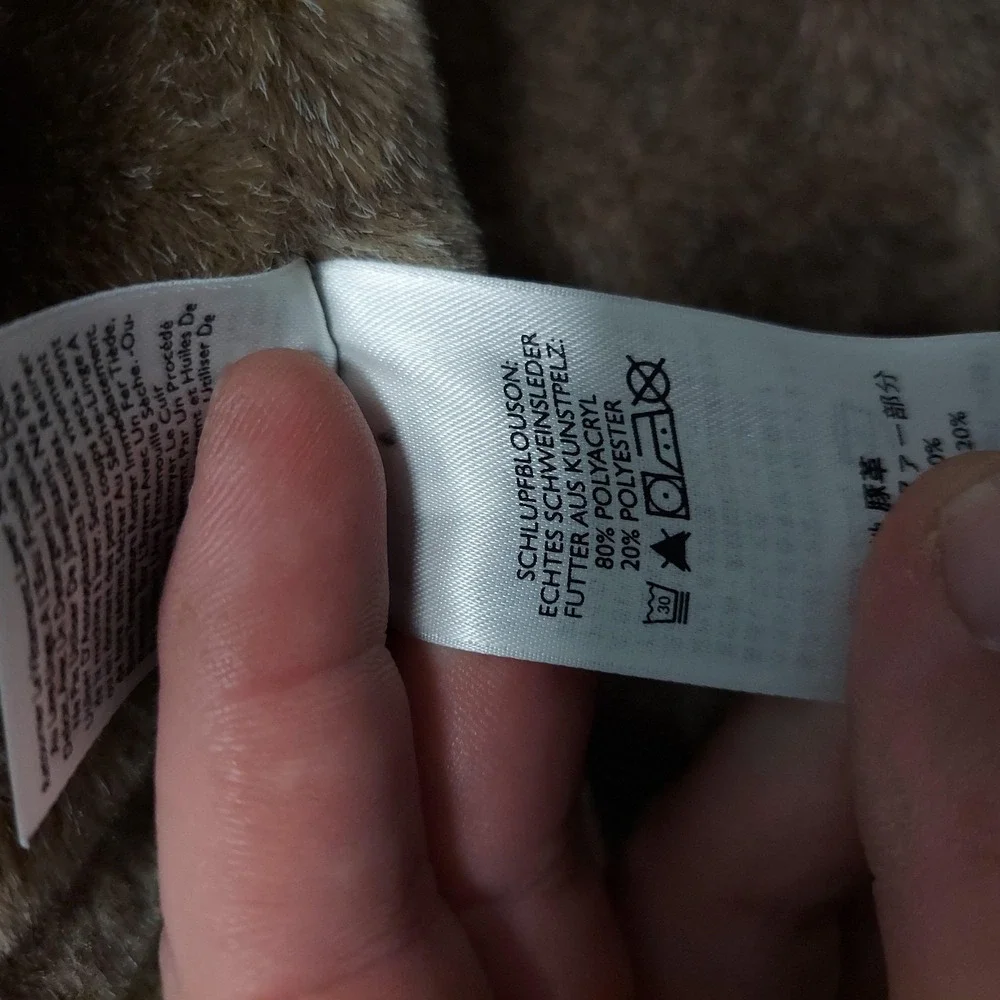 Eddie‎ Bauer Vest Womens XS Brown Seattle Suede Faux Fur Lined Genuine Leather